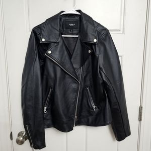 Torrid Faux Leather Black Moto Jacket size 2